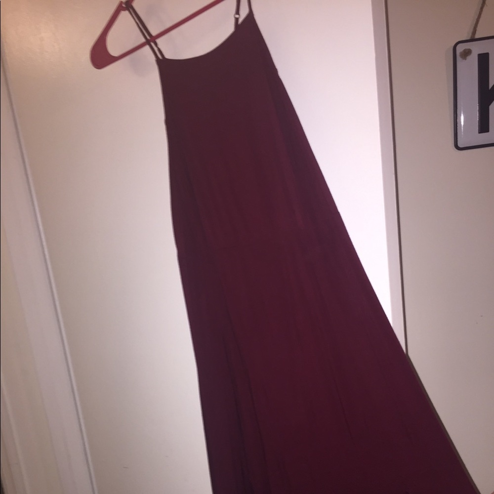 Burgundy maxi dress